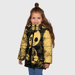 Куртка зимняя для девочки Bendy And The Ink Machine краска, цвет: 3D-черный — фото 2