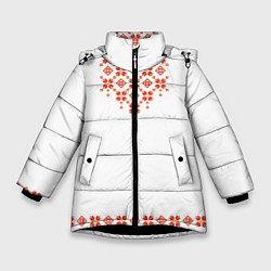Зимняя куртка для девочки Белорусская вышиванка