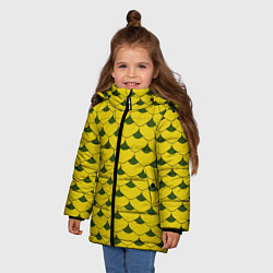 Куртка зимняя для девочки Чешуя, цвет: 3D-черный — фото 2