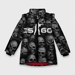 Куртка зимняя для девочки CS:GO Catacombs Катакомбы, цвет: 3D-красный