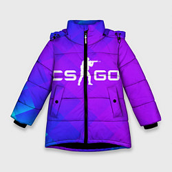 Куртка зимняя для девочки CS GO Disco Tech v2, цвет: 3D-черный