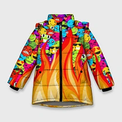Зимняя куртка для девочки SLAVA MARLOW - Смайлики