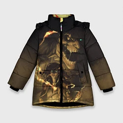 Куртка зимняя для девочки АТАКА ТИТАНОВ ФИНАЛ, цвет: 3D-черный