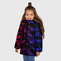 Куртка зимняя для девочки Bad Boy, цвет: 3D-черный — фото 2