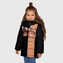 Куртка зимняя для девочки 50 центов, цвет: 3D-черный — фото 2