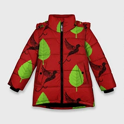 Куртка зимняя для девочки Питца, цвет: 3D-черный