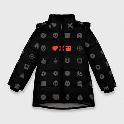 Куртка зимняя для девочки Любовь, смерть и роботы, цвет: 3D-светло-серый