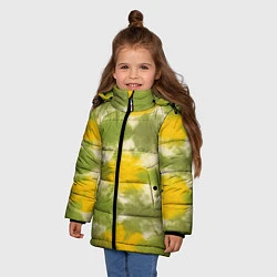Куртка зимняя для девочки Разводы краски, цвет: 3D-черный — фото 2