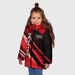 Куртка зимняя для девочки Audi, цвет: 3D-красный — фото 2