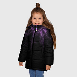 Куртка зимняя для девочки Разряд Молнии, цвет: 3D-черный — фото 2