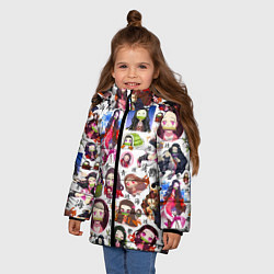 Куртка зимняя для девочки НЕЗУКО, цвет: 3D-черный — фото 2