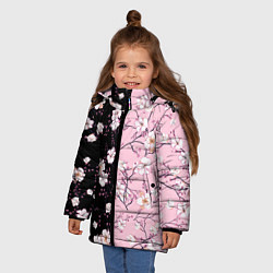 Куртка зимняя для девочки САКУРА SAKURA ВИШНЯ, цвет: 3D-светло-серый — фото 2