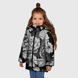Куртка зимняя для девочки Розы, цвет: 3D-черный — фото 2