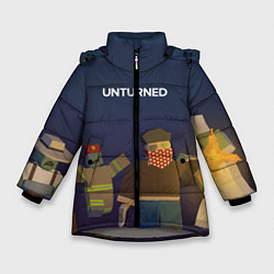 Куртка зимняя для девочки Unturned, цвет: 3D-светло-серый