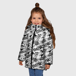 Куртка зимняя для девочки Rock music, цвет: 3D-черный — фото 2