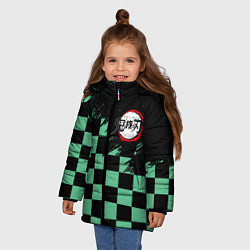Куртка зимняя для девочки TANJIRO KAMADO ТАНДЖИРО, цвет: 3D-черный — фото 2