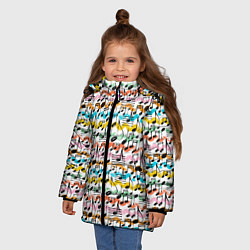 Куртка зимняя для девочки Музыкальные Ноты, цвет: 3D-черный — фото 2