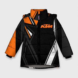 Куртка зимняя для девочки KTM КТМ, цвет: 3D-светло-серый