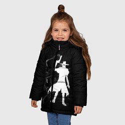 Куртка зимняя для девочки Hellsing, цвет: 3D-светло-серый — фото 2
