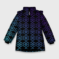 Куртка зимняя для девочки Оружейный Барабан, цвет: 3D-черный