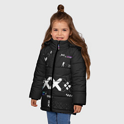 Куртка зимняя для девочки Desert Eagle: Printstream Graphite, цвет: 3D-черный — фото 2