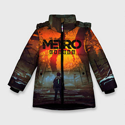 Куртка зимняя для девочки Metro Exodus, цвет: 3D-черный