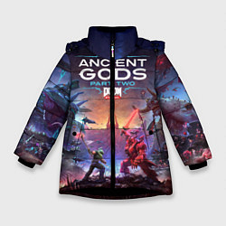 Куртка зимняя для девочки DOOM Eternal: The Ancient Gods, цвет: 3D-черный