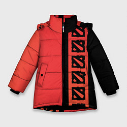 Куртка зимняя для девочки Dota 2, цвет: 3D-черный