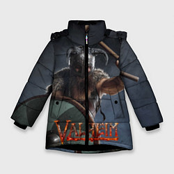 Куртка зимняя для девочки Viking Valheim, цвет: 3D-черный