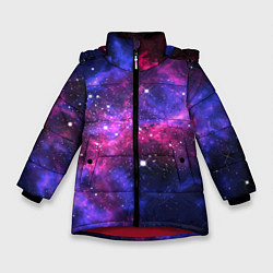 Куртка зимняя для девочки Distant space, цвет: 3D-красный