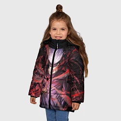 Куртка зимняя для девочки Магическая битва, цвет: 3D-черный — фото 2