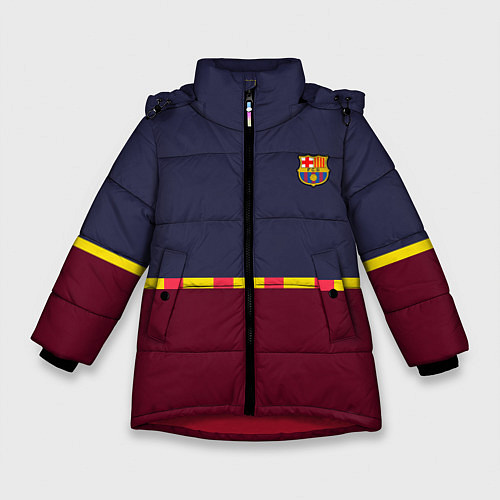 Зимняя куртка для девочки FC Barcelona Flag and team Logo 202122 / 3D-Красный – фото 1