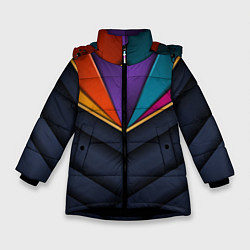 Куртка зимняя для девочки 3D luxury, цвет: 3D-черный