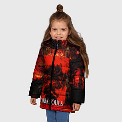 Куртка зимняя для девочки DARK SOULS GAME STORY, цвет: 3D-черный — фото 2