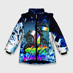 Куртка зимняя для девочки DAFT PUNK : MUSIC ALIVE, цвет: 3D-черный