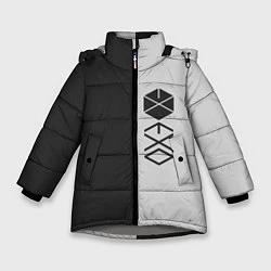 Куртка зимняя для девочки EXO, цвет: 3D-светло-серый