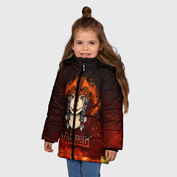 Куртка зимняя для девочки Valheim девушка воин, цвет: 3D-черный — фото 2