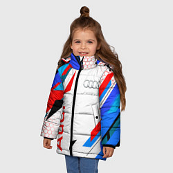 Куртка зимняя для девочки AUDI АУДИ SPORT, цвет: 3D-черный — фото 2