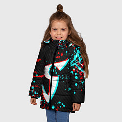 Куртка зимняя для девочки SAINTS STANDOFF 2 ANAGLYPH, цвет: 3D-черный — фото 2