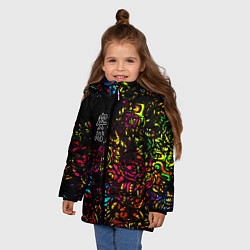 Куртка зимняя для девочки Душевное спокойствие, цвет: 3D-светло-серый — фото 2