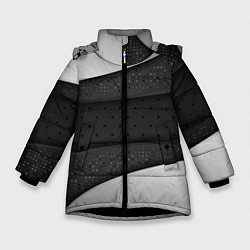 Зимняя куртка для девочки 3D luxury style silver black