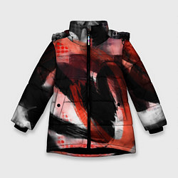 Куртка зимняя для девочки MAY, цвет: 3D-черный