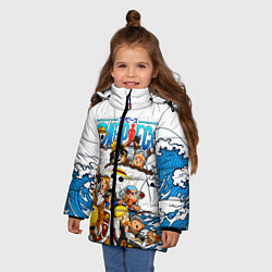 Куртка зимняя для девочки ONE PIECE ВАН ПИС МОРЕ, цвет: 3D-черный — фото 2
