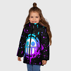 Куртка зимняя для девочки ONE PIECE ВАН ПИС НЕОН, цвет: 3D-черный — фото 2