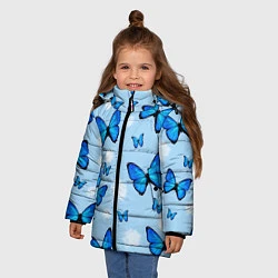Куртка зимняя для девочки Бабочки Моргенштерна, цвет: 3D-светло-серый — фото 2