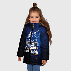 Куртка зимняя для девочки Тихая рыбалка, цвет: 3D-черный — фото 2