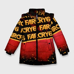 Куртка зимняя для девочки Far Cry 6, цвет: 3D-черный