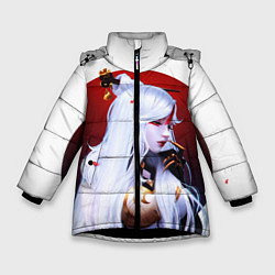 Куртка зимняя для девочки GENSHIN IMPACT НИН ГУАН, цвет: 3D-черный