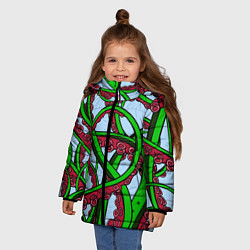 Куртка зимняя для девочки Кракен Kraken, цвет: 3D-светло-серый — фото 2