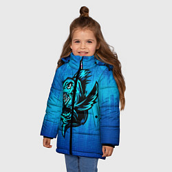 Куртка зимняя для девочки Пиранья, цвет: 3D-светло-серый — фото 2